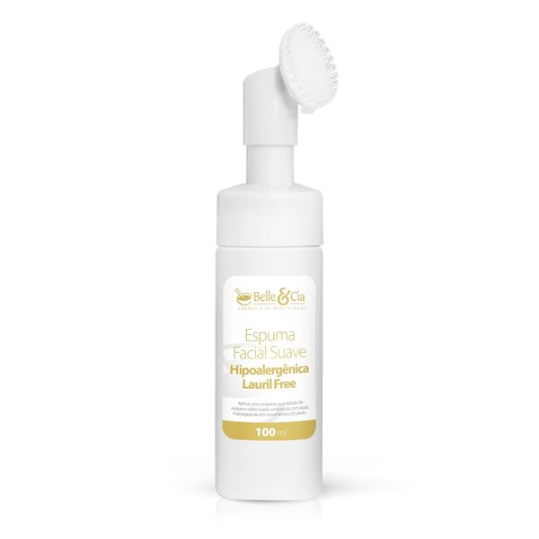 Espuma Facial Suave Hipoalergênica Lauril Free 100ml Espuma Facial Suave Hipoalergênica Lauril Free 100ml